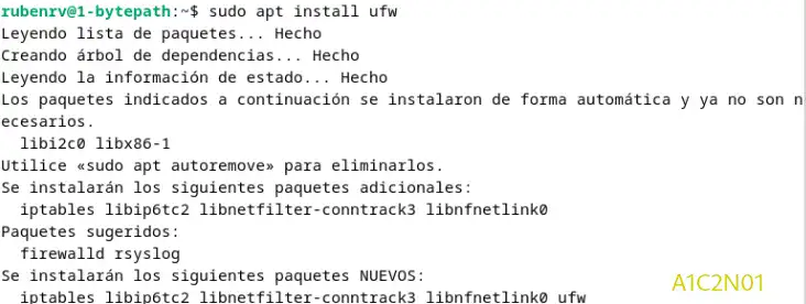 Instalación UFW