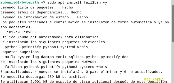 Instalación de Fail2ban