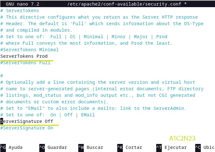 Configuración apache